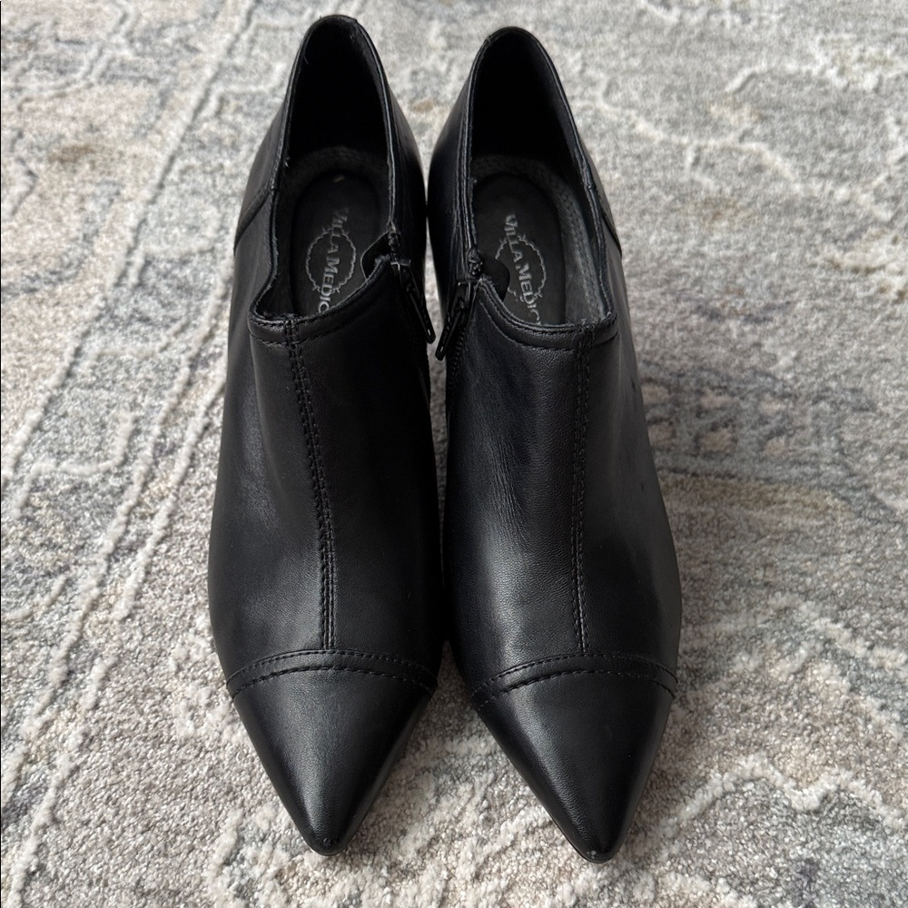 Villa Medici Bootie Black Pointed Heels